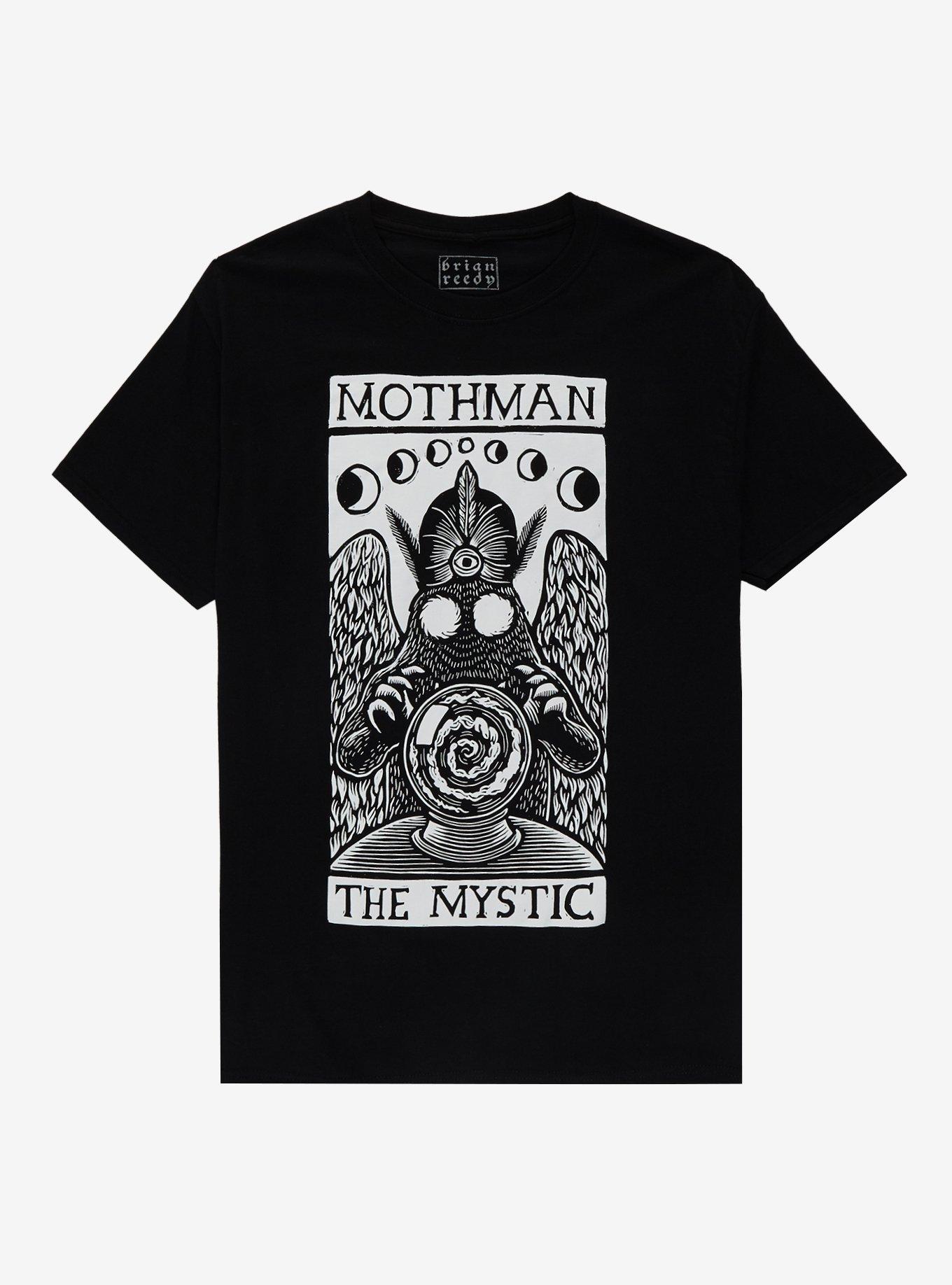Mothman The Mystic T-Shirt By Brian Reedy, BLACK, hi-res