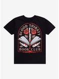 Bloodthirsty Book Club T-Shirt By Forensics & Flowers, BLACK, hi-res