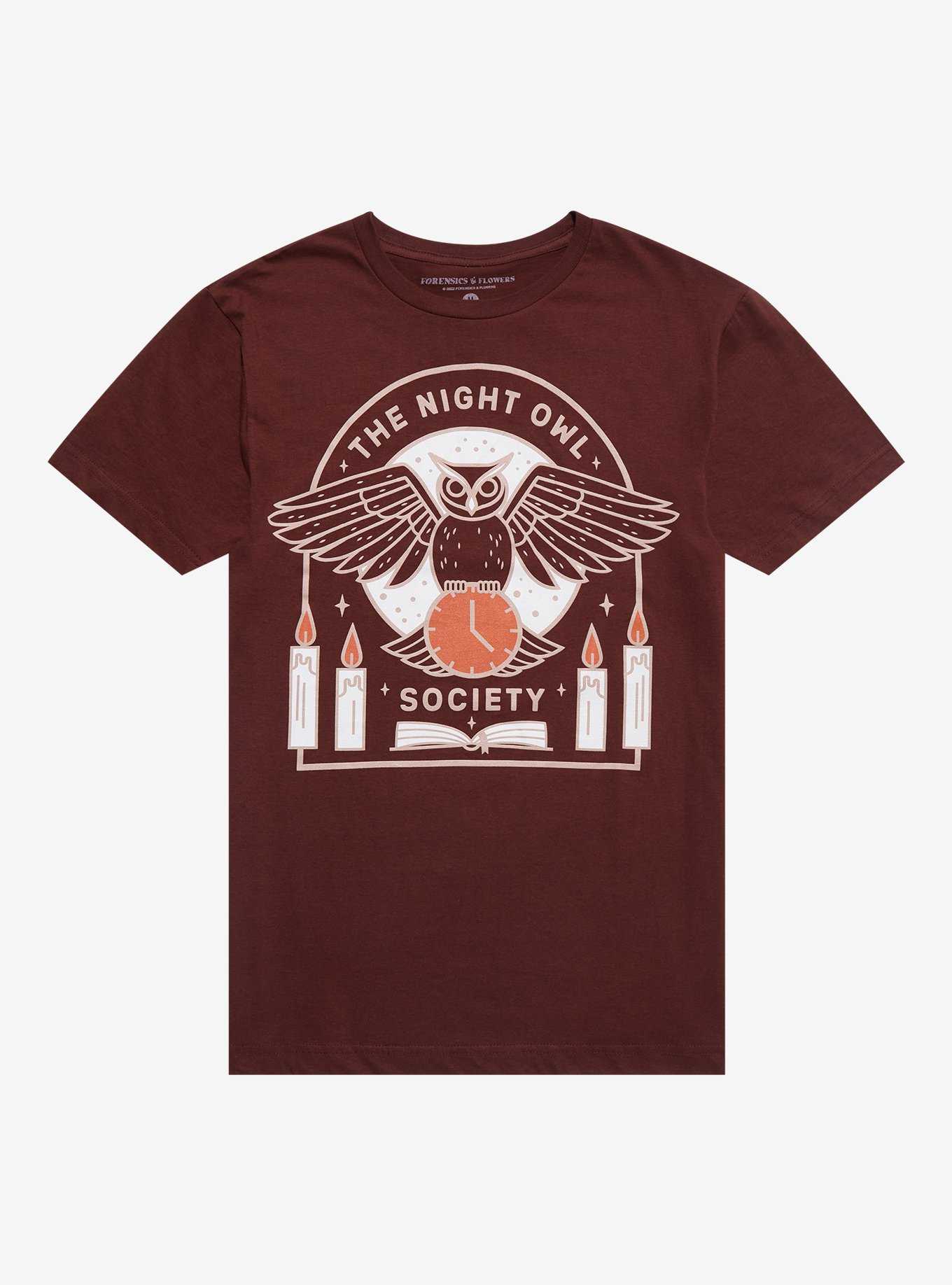 The Night Owl Society T-Shirt By Forensics & Flowers, , hi-res