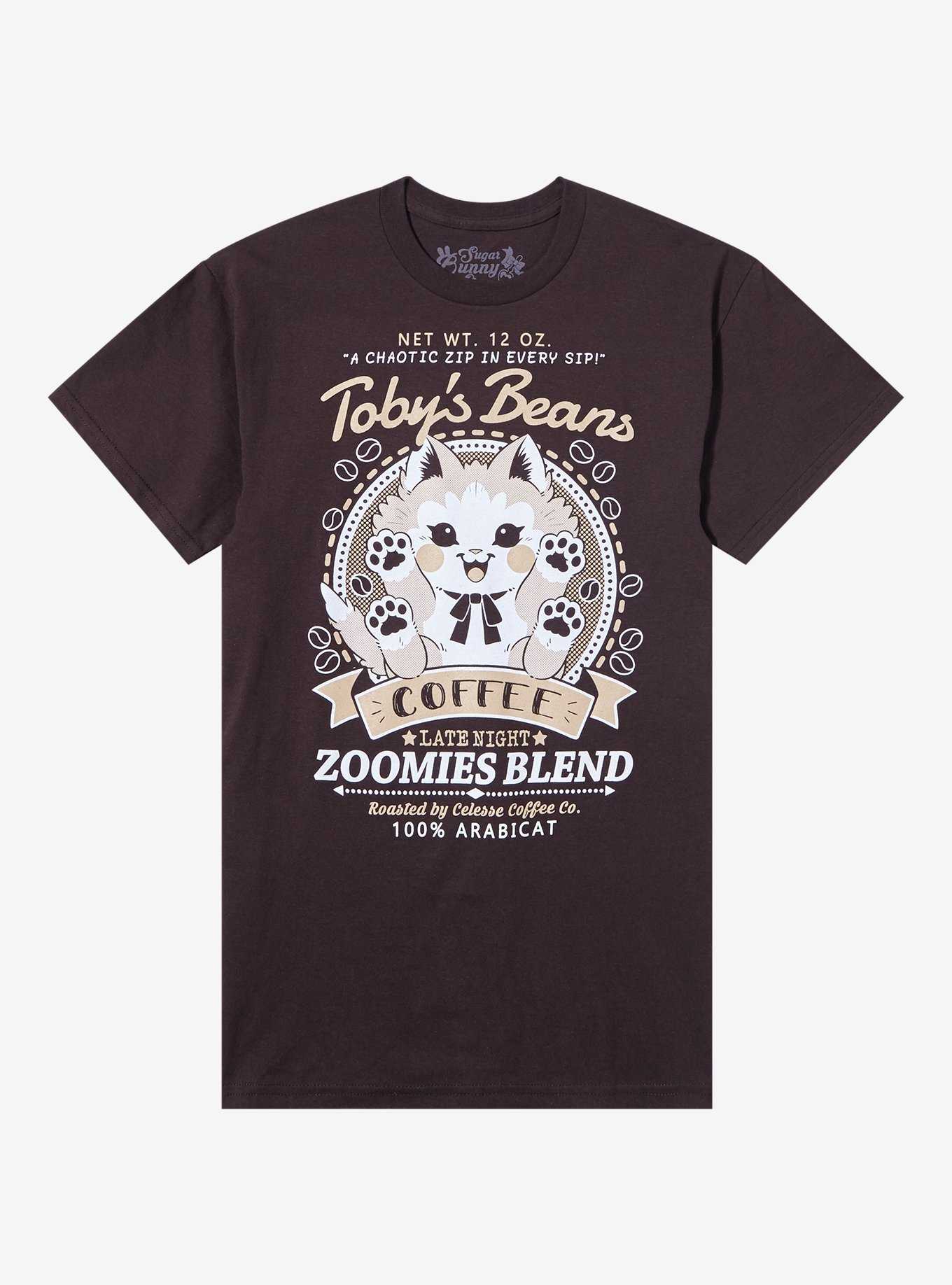 Cat Toby Beans T-Shirt By Samantha Whitten, , hi-res