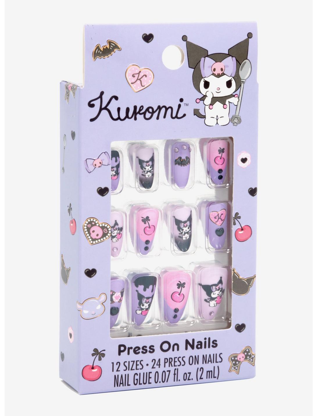 Sanrio Kuromi Cherries Press On Nails — BoxLunch Exclusive, , hi-res