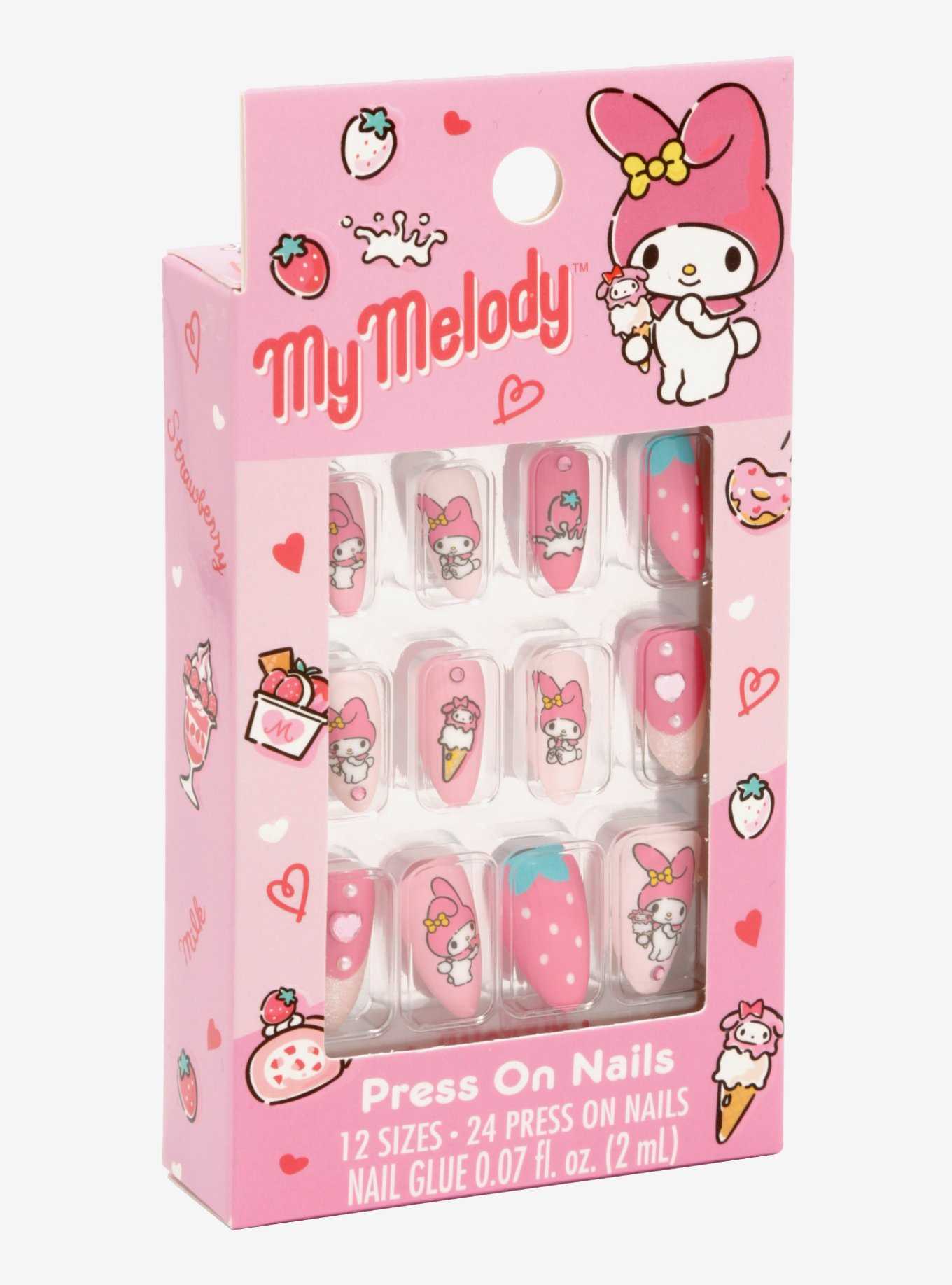 Sanrio My Melody Strawberry Press On Nails — BoxLunch Exclusive, , hi-res