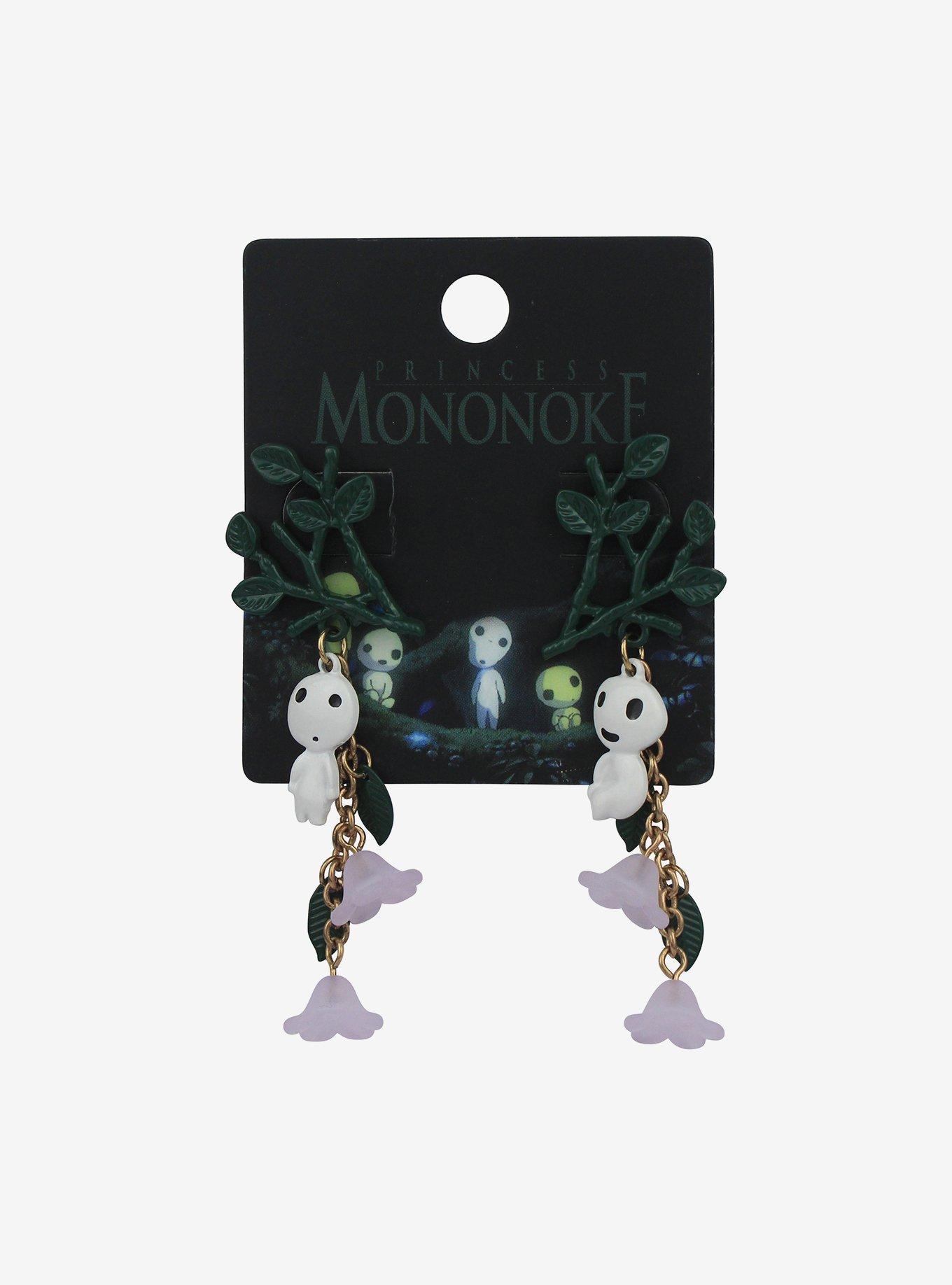 Studio Ghibli Princess Mononoke Kodama Drop Earrings, , hi-res