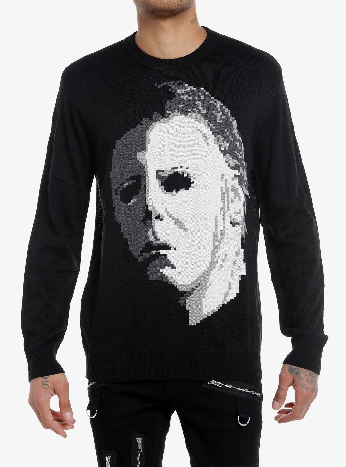 Halloween Michael Myers Mask Intarsia Sweater, , hi-res