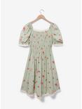 Strawberry Shortcake Allover Print Smock Dress - BoxLunch Exclusive, LIGHT GREEN, hi-res