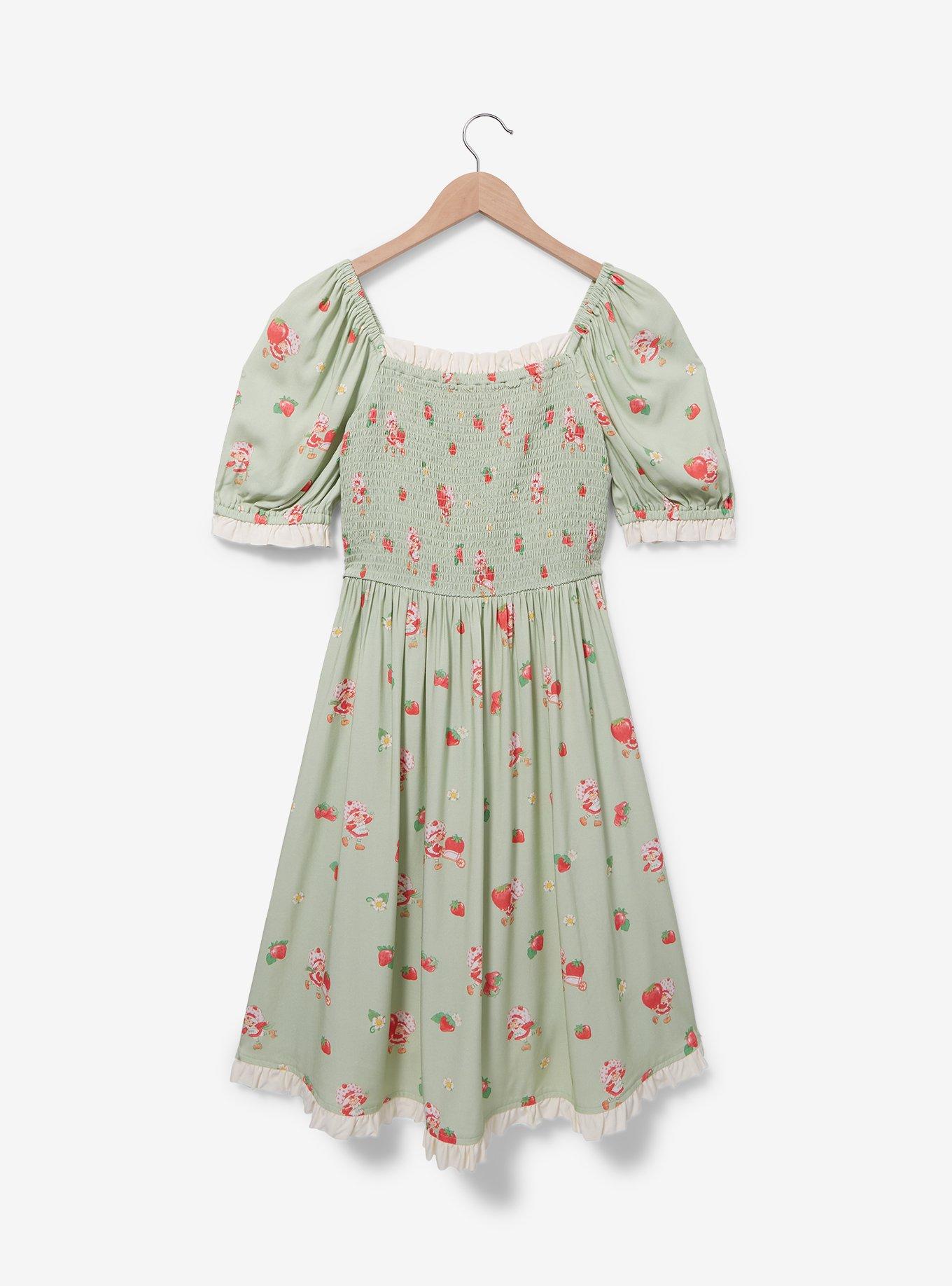 Strawberry Shortcake Allover Print Plus Smock Dress - BoxLunch Exclusive