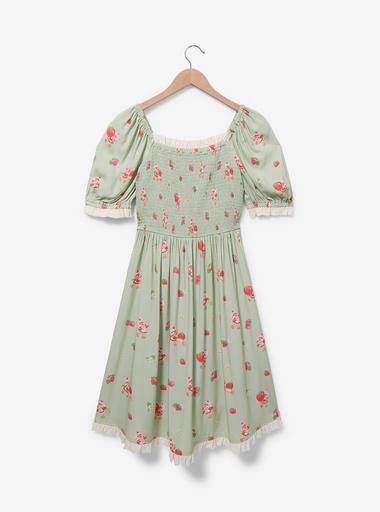 NOFFICIALNOFFICE★人気★STRAWBERRY PATTERN FLUTTER DRESS TOP NOFFICIALNOFFICE☆人気☆STRAWBERRY PATTERN FLUTTER DRESS TOP