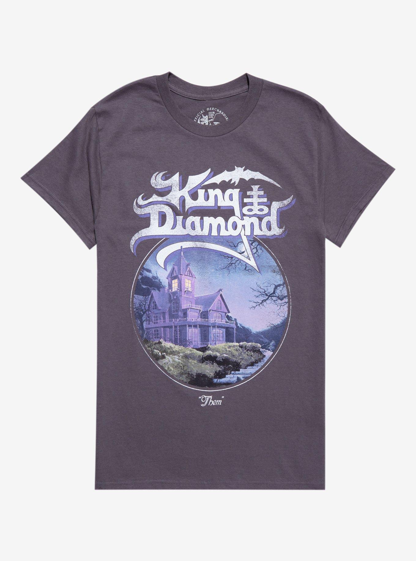 King Diamond Them Tracklist Boyfriend Fit Girls T-Shirt, BLACK, hi-res