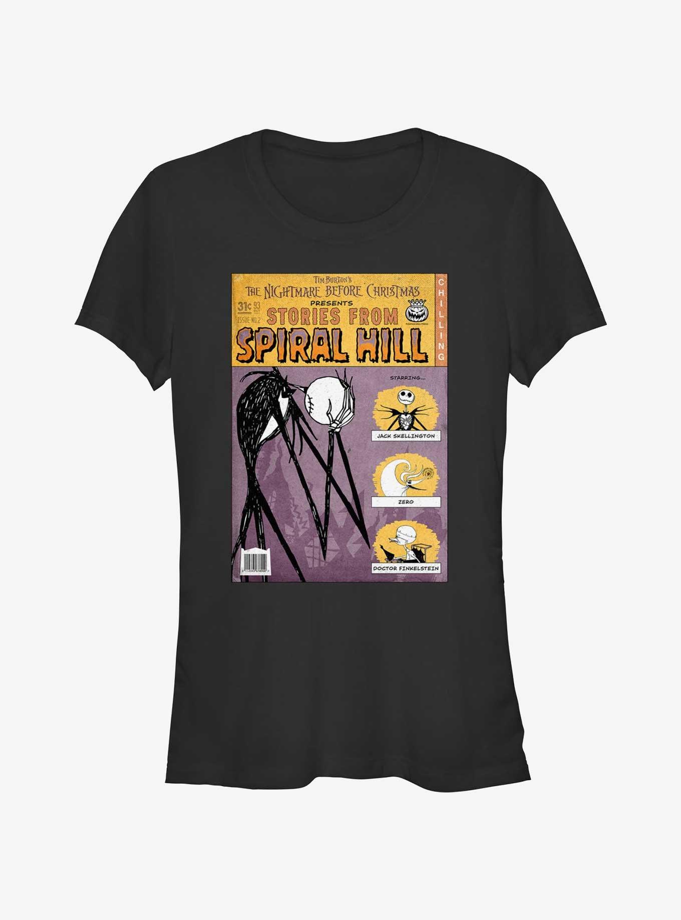 Disney The Nightmare Before Christmas Jack Stories From Spiral Hill Girls T-Shirt, BLACK, hi-res