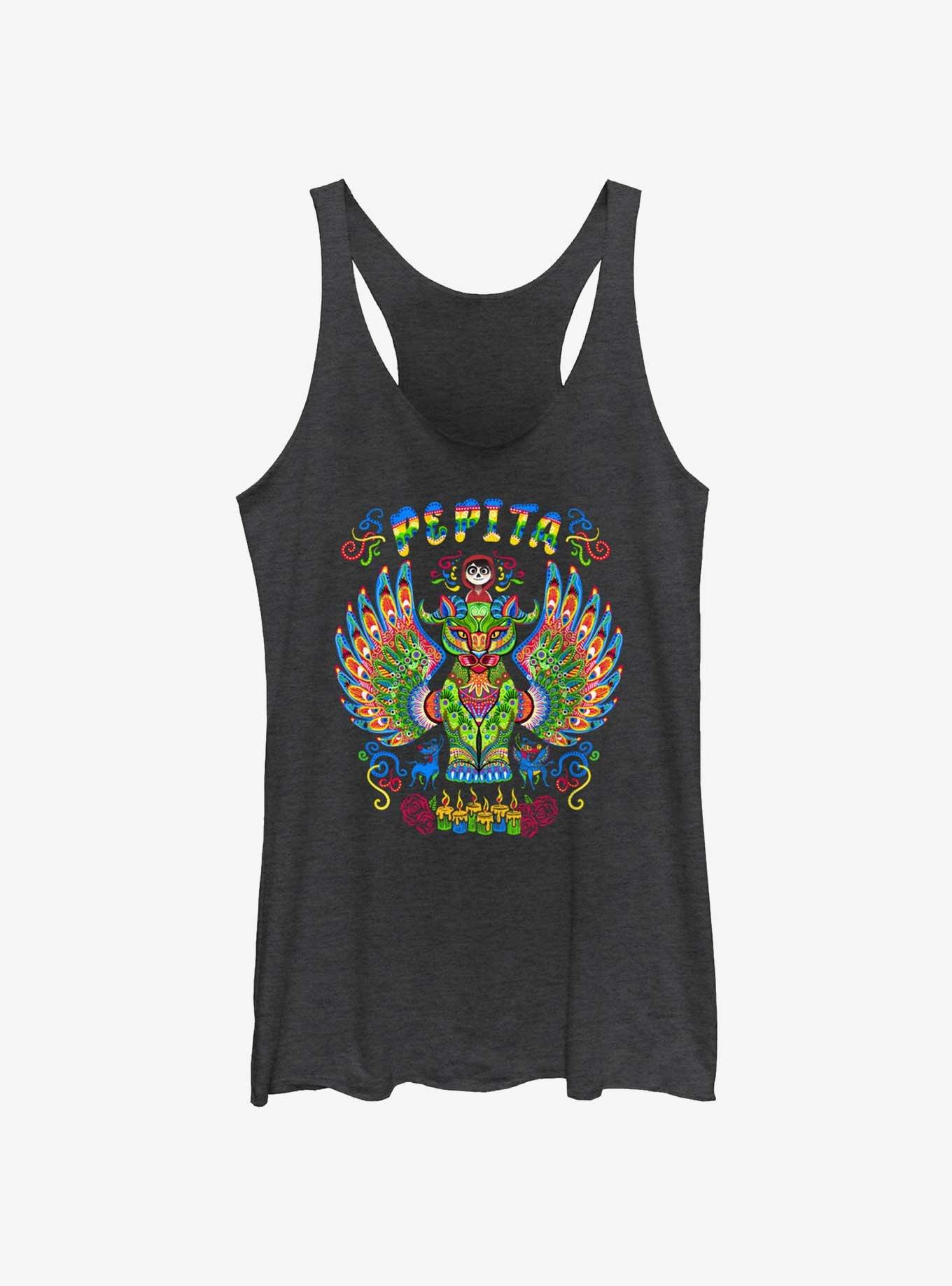 Disney Pixar Coco Alebrije Pepita Girls Tank, BLK HTR, hi-res