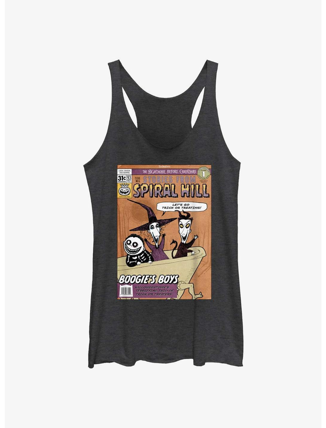 Disney The Nightmare Before Christmas Stories From Spiral Hill Boogie's Boys Girls Tank Top, BLK HTR, hi-res