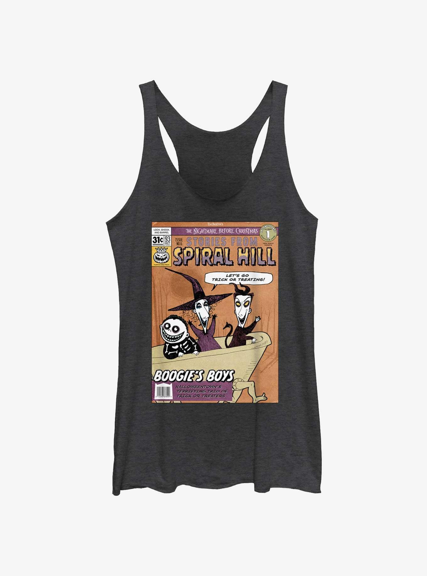 Disney The Nightmare Before Christmas Stories From Spiral Hill Boogie's Boys Girls Tank Top, BLK HTR, hi-res