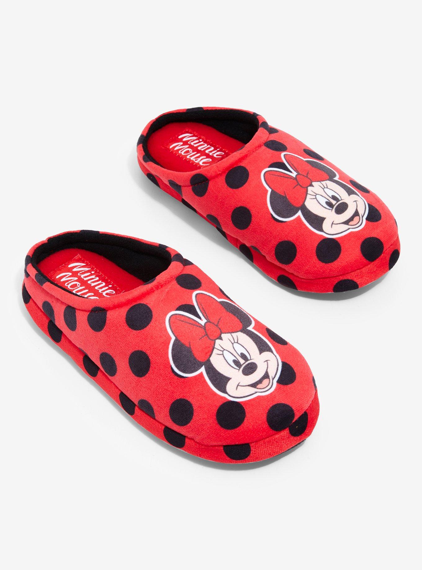 Disney Minnie Mouse Polka Dot Slippers BoxLunch