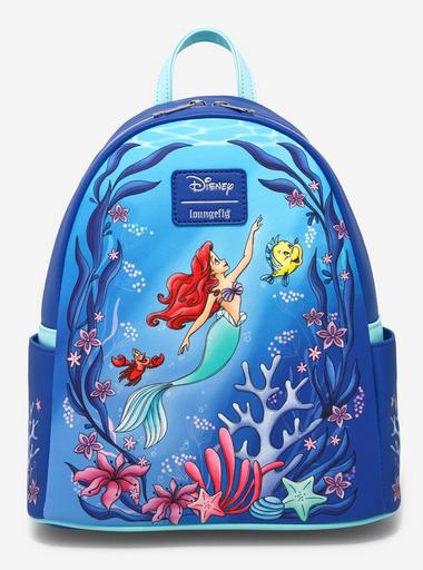Disney Loungefly Hot Topic Little Mermaid Large Full Size Sea Slouch Backpack Loungefly Disney The Little Mermaid Ariel Sea Slouch  main image 2