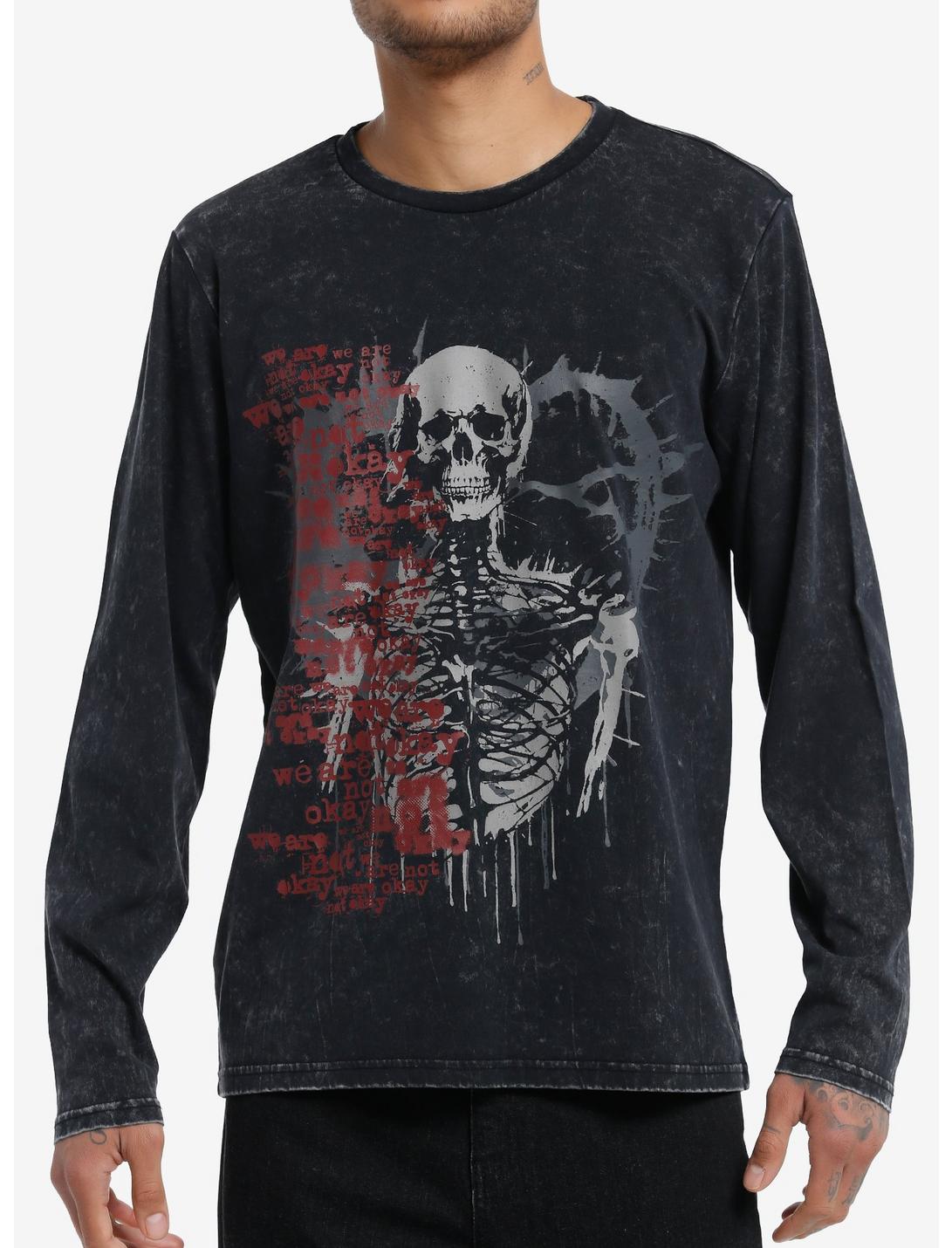 Social Collision We Are Not Okay Barbed Heart Long-Sleeve T-Shirt, MULTI, hi-res