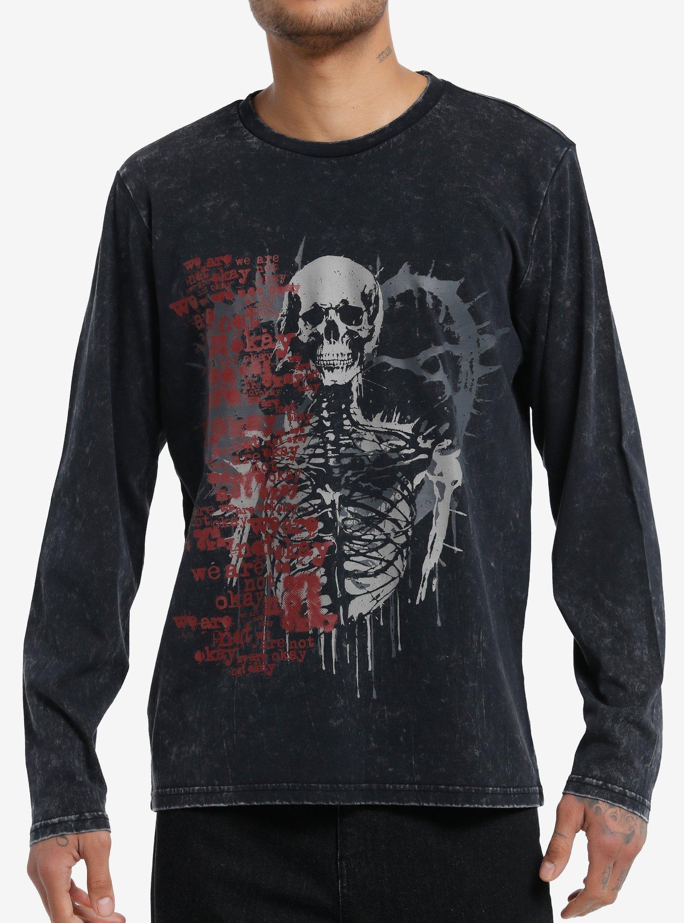 Social Collision We Are Not Okay Barbed Heart Long-Sleeve T-Shirt, , hi-res