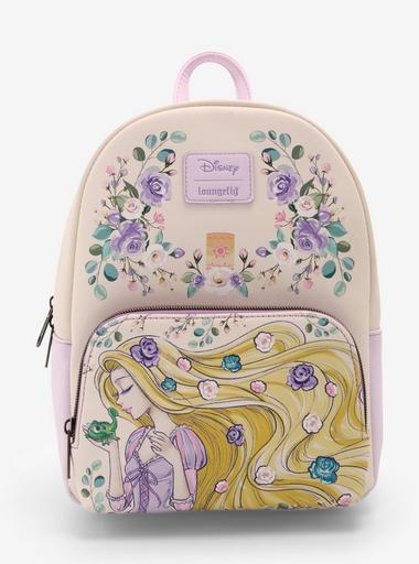 Loungefly Rapunzel Tangled Disney Princess Pascal Mini Backpack Bag Purple New Loungefly Disney Tangled Rapunzel & Pascal Flowers Mini  main image 4