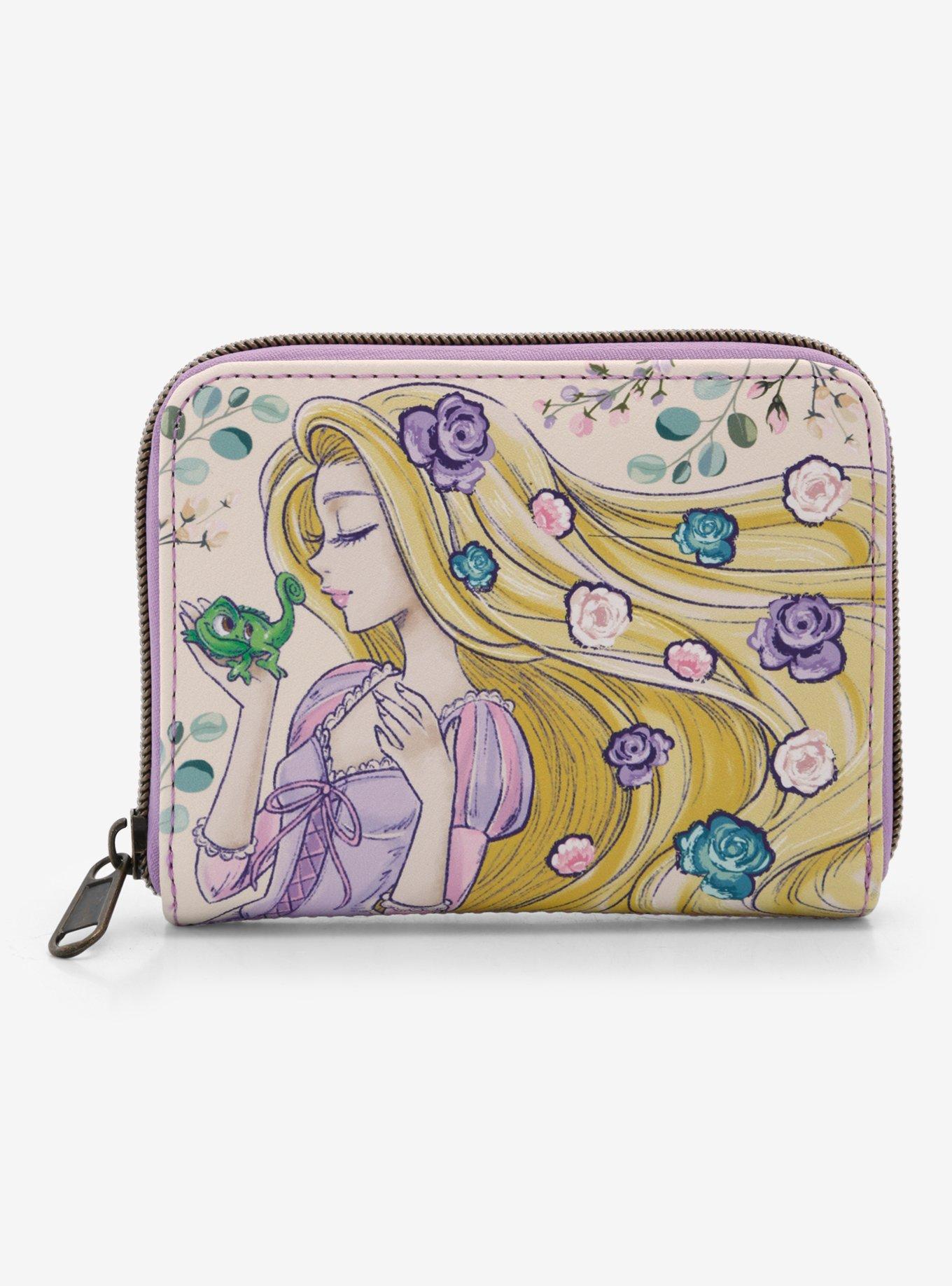 LOUNGEFLY 2024 DISNEY PRINCESS RAPUNZEL BACKPACK, WALLET AND EYESHADOW PALETTE