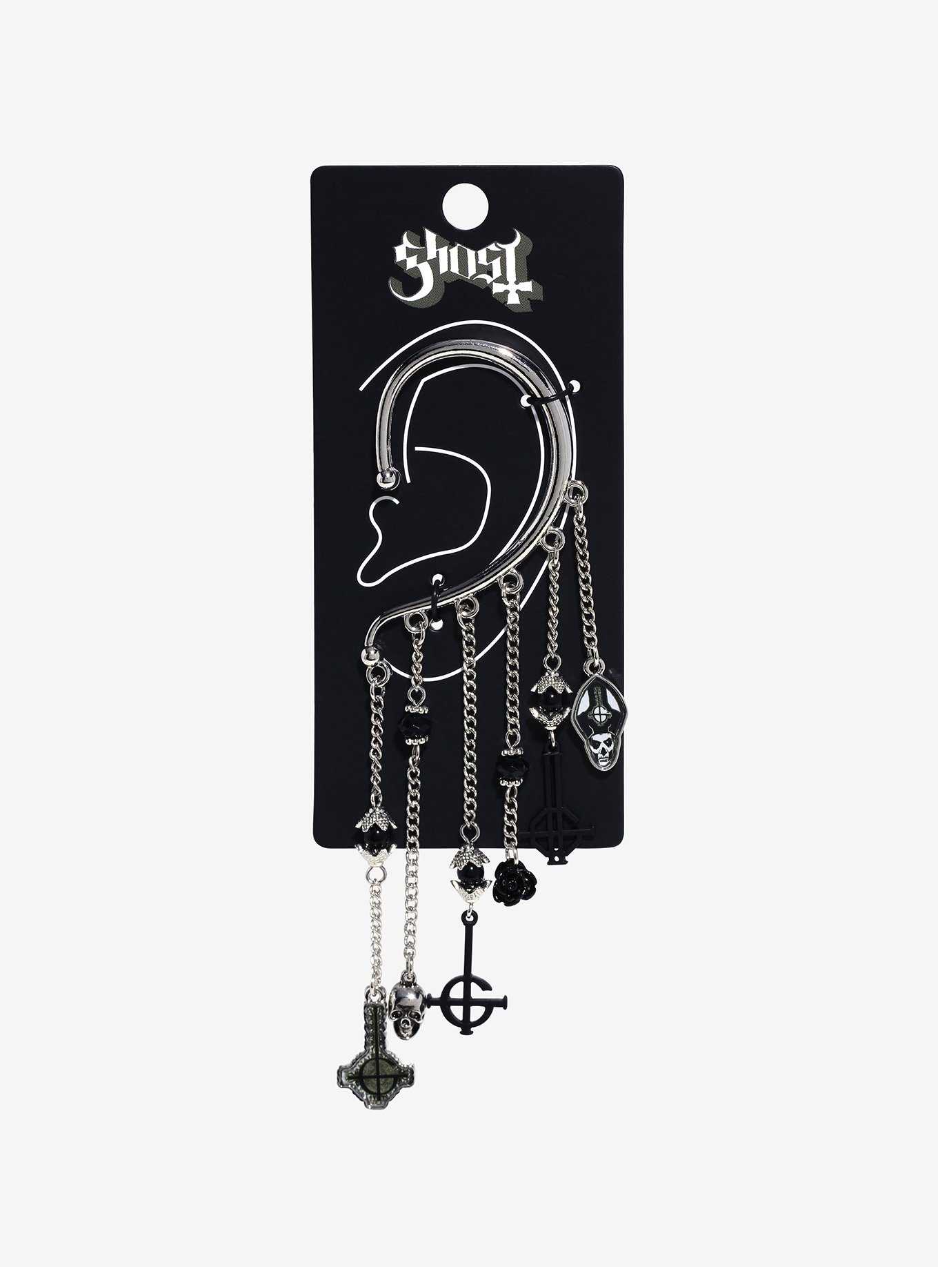 Ghost Icons Ear Cuff, , hi-res