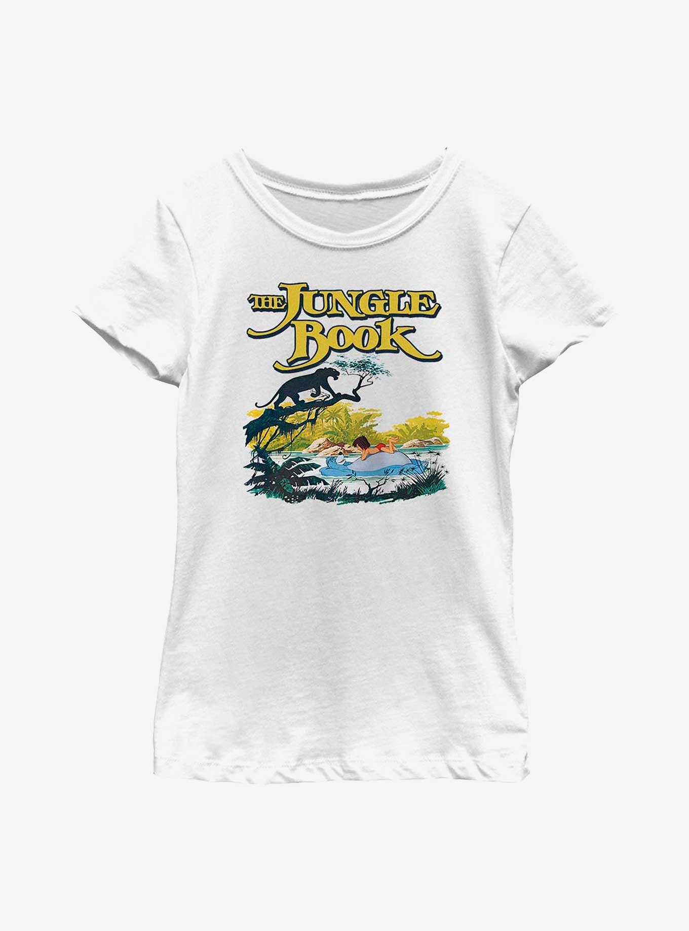 Disney The Jungle Book Relaxing Swim Youth Girls T-Shirt, WHITE, hi-res