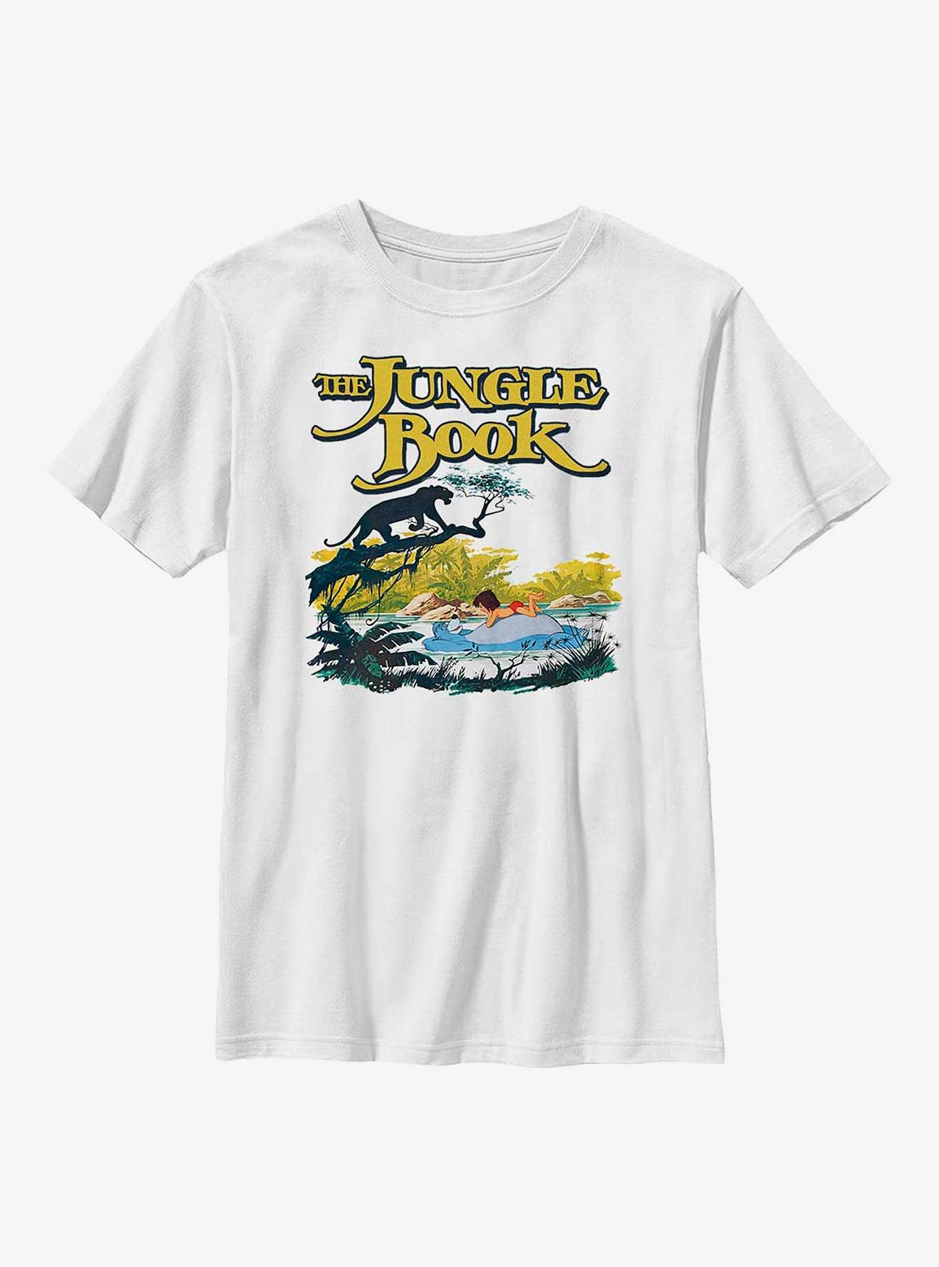Disney The Jungle Book Relaxing Swim Youth T-Shirt, WHITE, hi-res