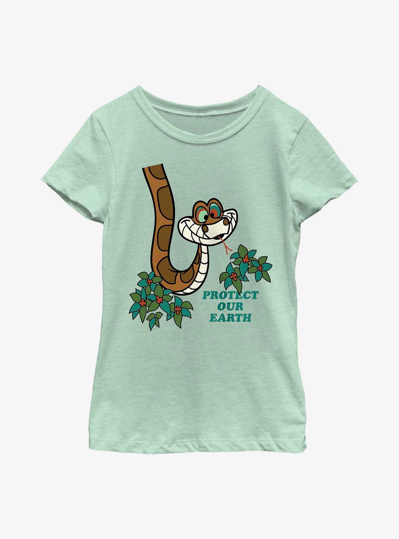 Disney The Jungle Book Kaa Protect The Earth Youth Girls T-Shirt, MINT, hi-res