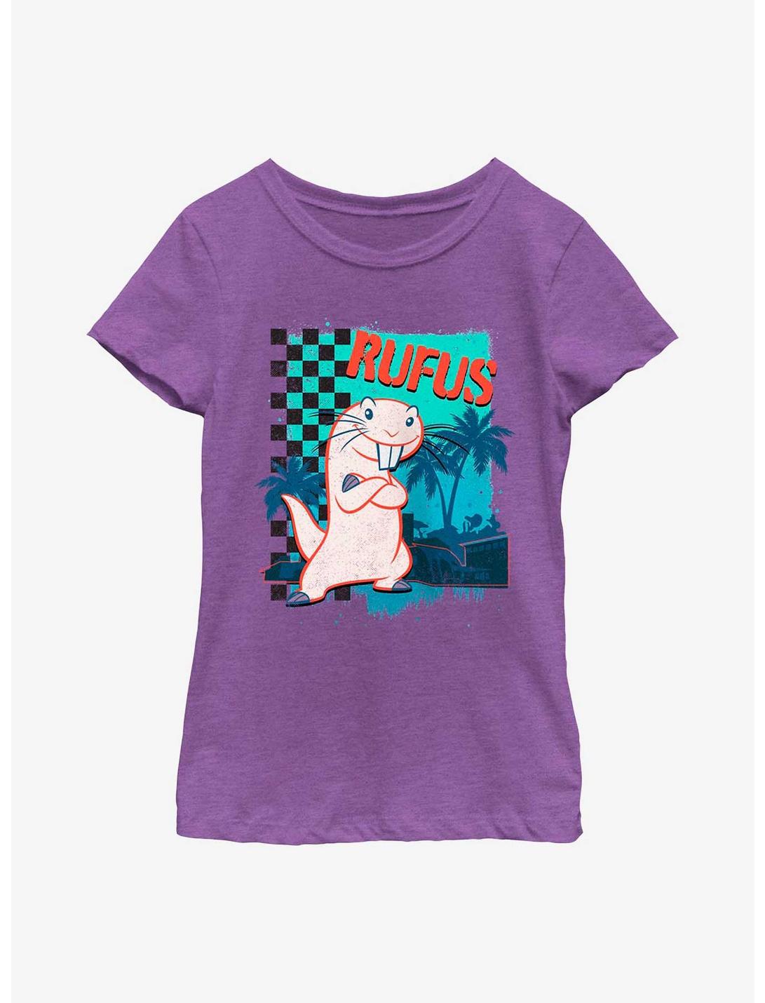 Disney Kim Possible Rufus Vintage Skater Youth Girls T-Shirt, PURPLE BERRY, hi-res