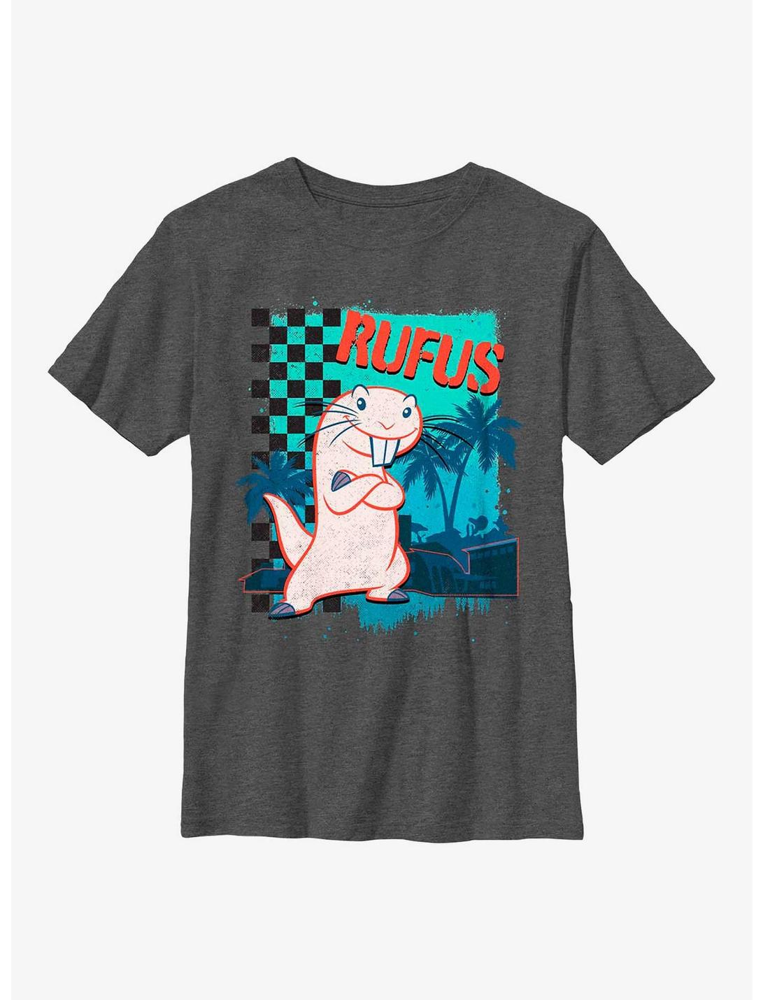 Disney Kim Possible Rufus Vintage Skater Youth T-Shirt, CHAR HTR, hi-res