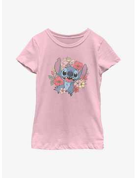Disney Lilo & Stitch Floral Stitch Youth Girls T-Shirt, , hi-res