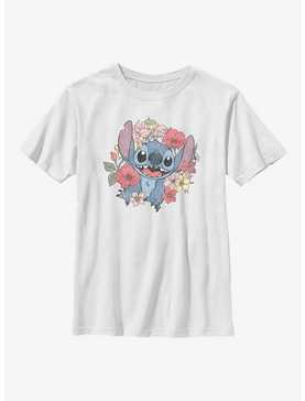 Disney Lilo & Stitch Floral Stitch Youth T-Shirt, , hi-res