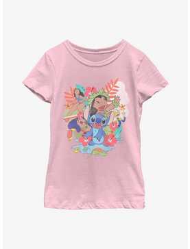 Disney Lilo & Stitch Floral Ohana Youth Girls T-Shirt, , hi-res