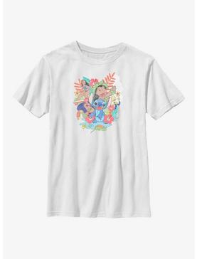 Disney Lilo & Stitch Floral Ohana Youth T-Shirt, , hi-res