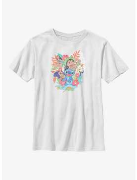 Disney Lilo & Stitch Floral Ohana Youth T-Shirt, , hi-res
