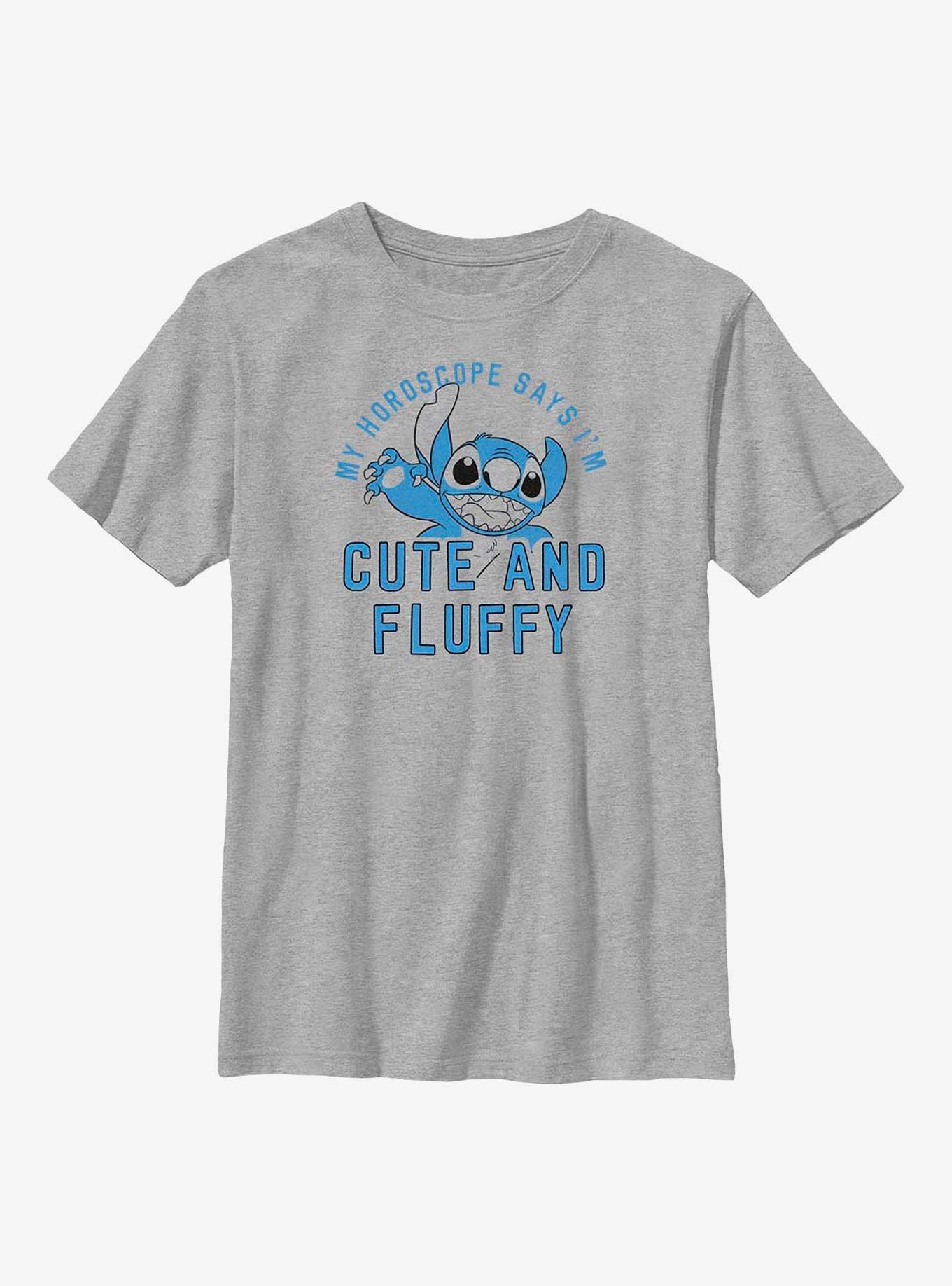 Disney Lilo & Stitch Fluffy & Cute Horoscope Youth T-Shirt, ATH HTR, hi-res