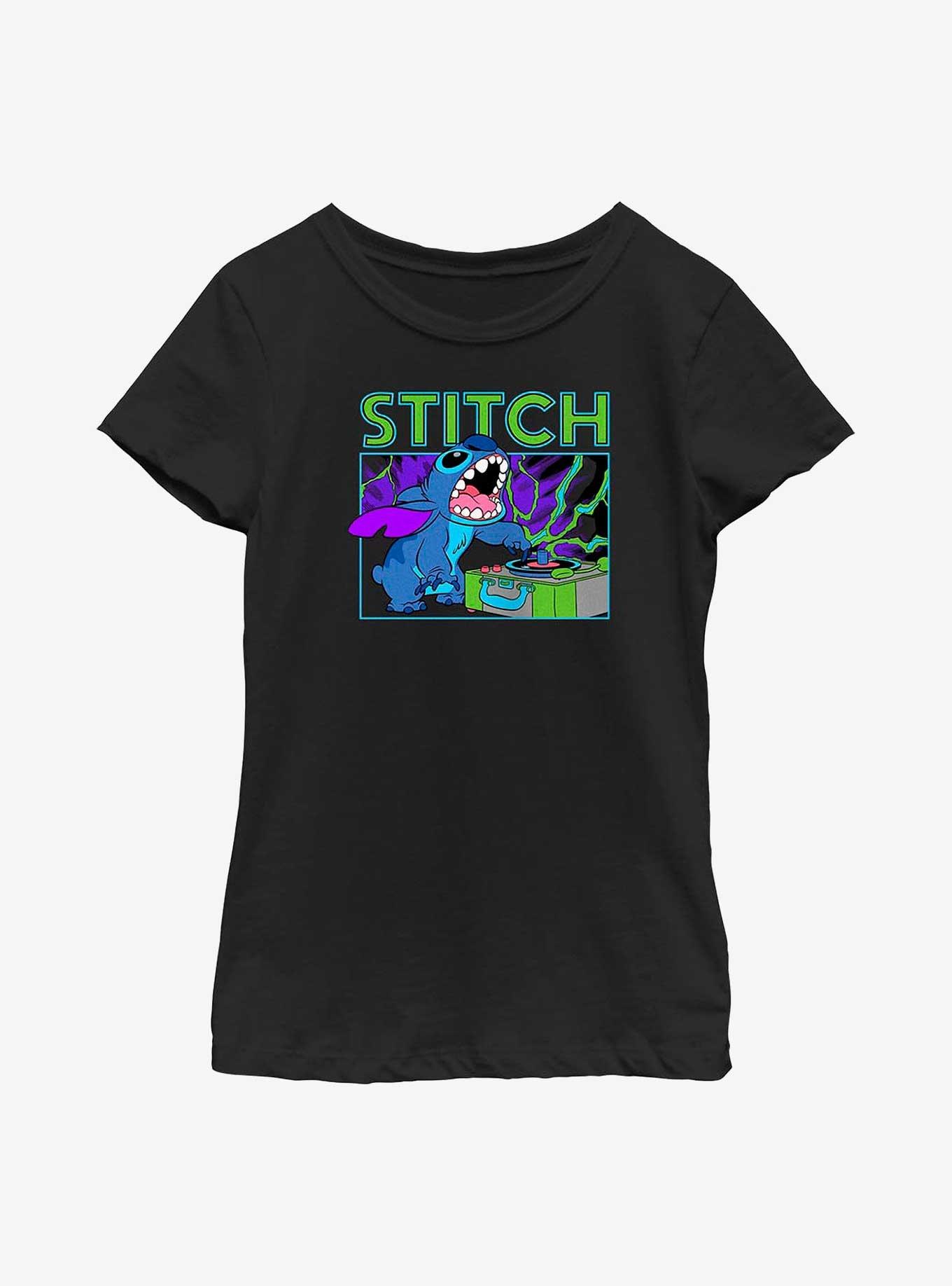 Disney Lilo & Stitch Record Scratch Youth Girls T-Shirt, , hi-res