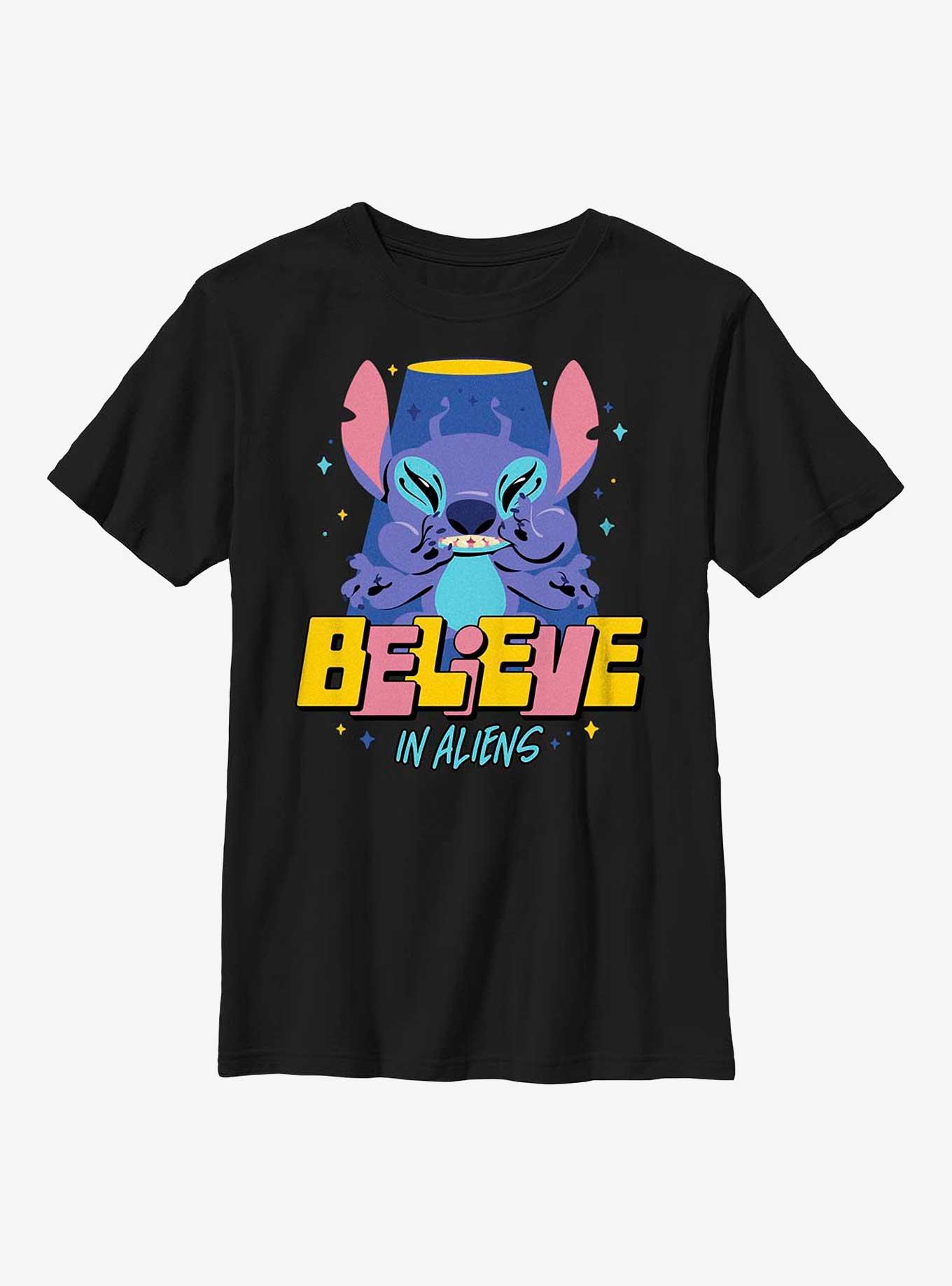 Disney Lilo & Stitch Believe Youth T-Shirt, BLACK, hi-res