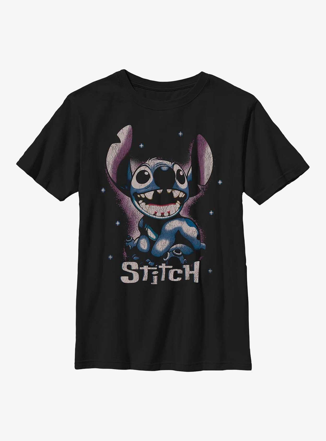 Disney Lilo & Stitch Distressed Stitch Youth T-Shirt, , hi-res