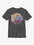 Disney Lilo & Stitch Sunset Aloha Youth T-Shirt, CHAR HTR, hi-res