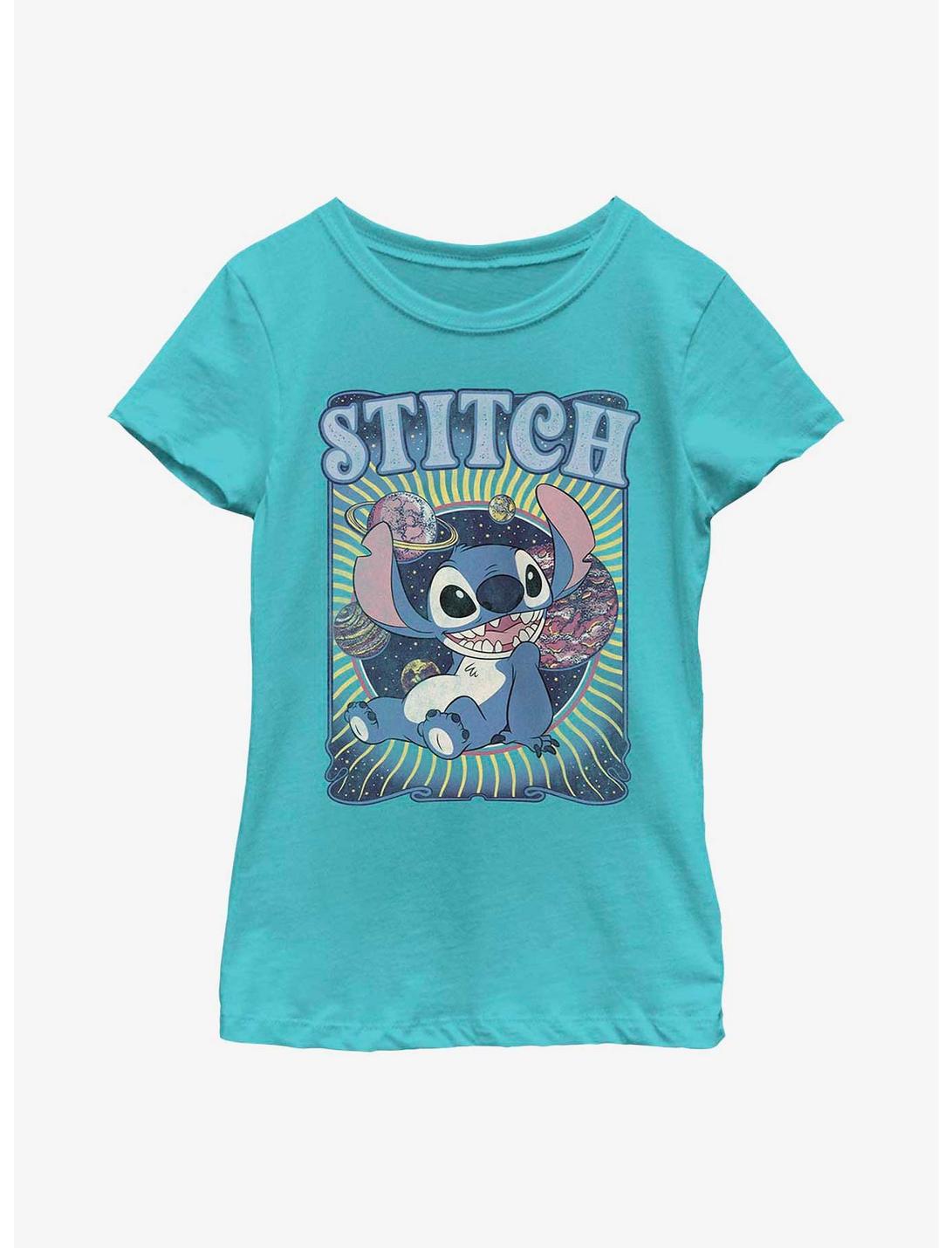 Disney Lilo & Stitch Groovy Stitch Youth Girls T-Shirt, TAHI BLUE, hi-res