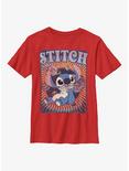 Disney Lilo & Stitch Groovy Stitch Youth T-Shirt, RED, hi-res