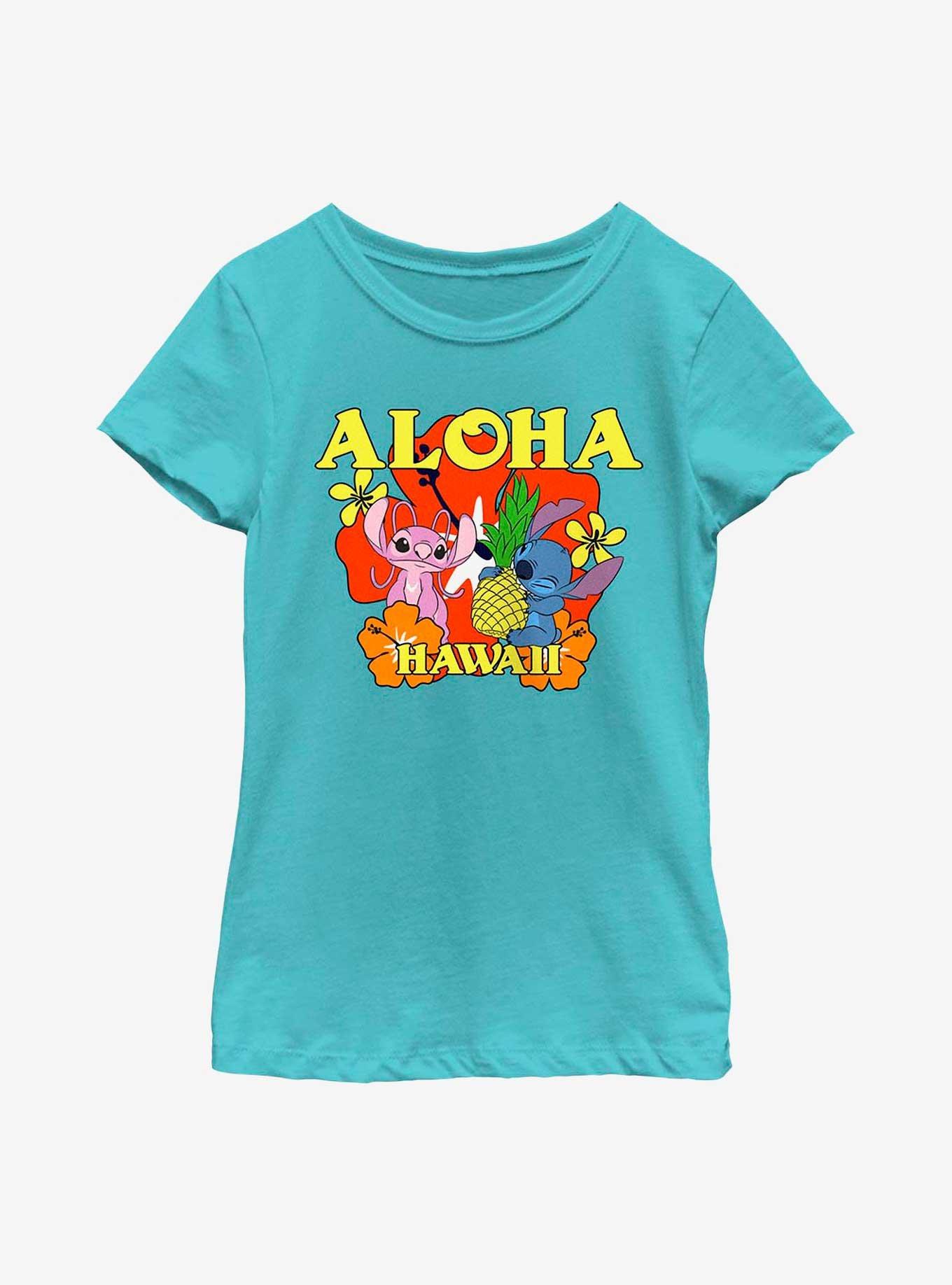 Disney Lilo & Stitch Aloha Angel & Stitch Youth Girls T-Shirt, , hi-res