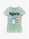 Disney Lilo & Stitch Faces of Stitch Youth Girls T-Shirt, MINT, hi-res