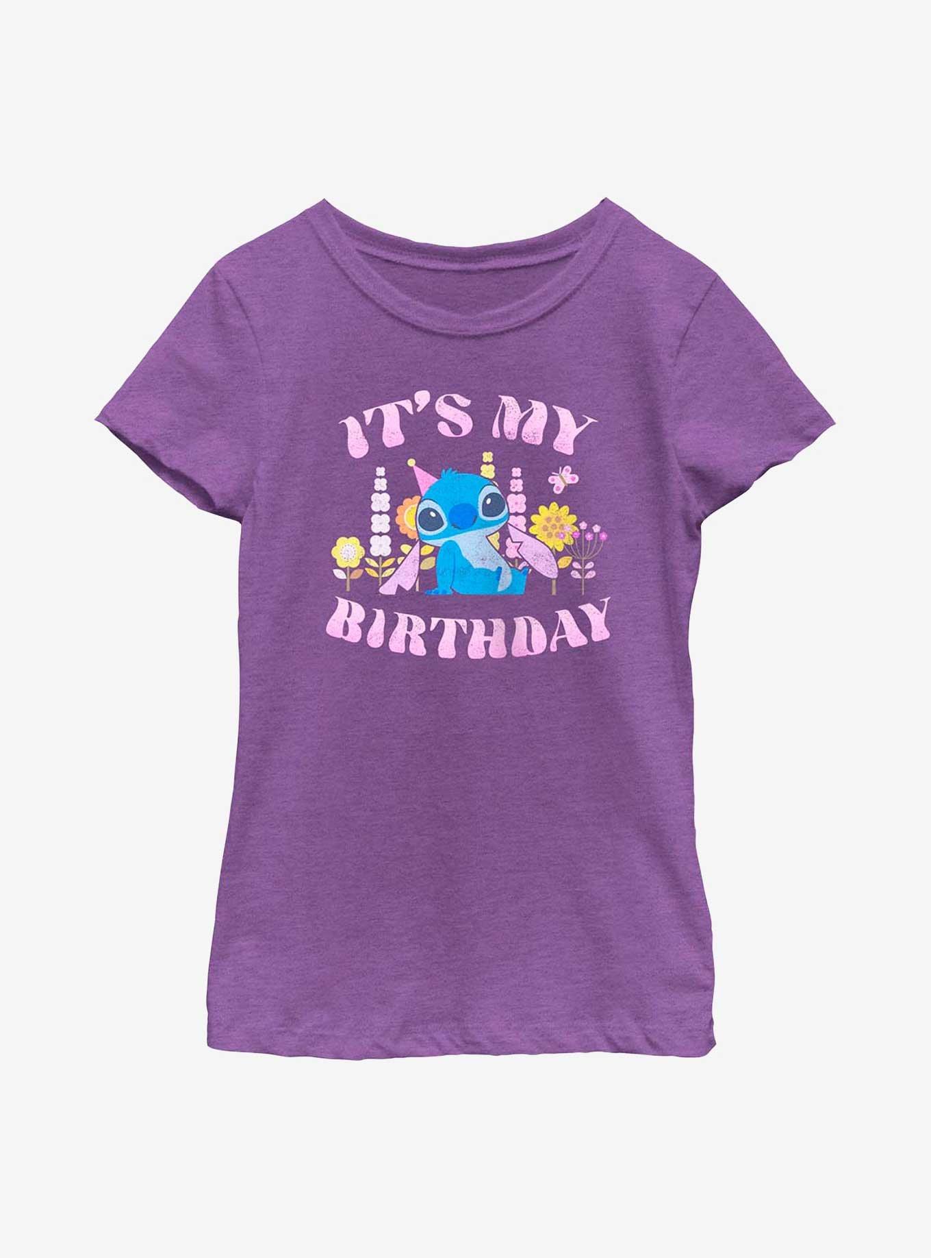 Disney Lilo & Stitch It's My Birthday Youth Girls T-Shirt, , hi-res