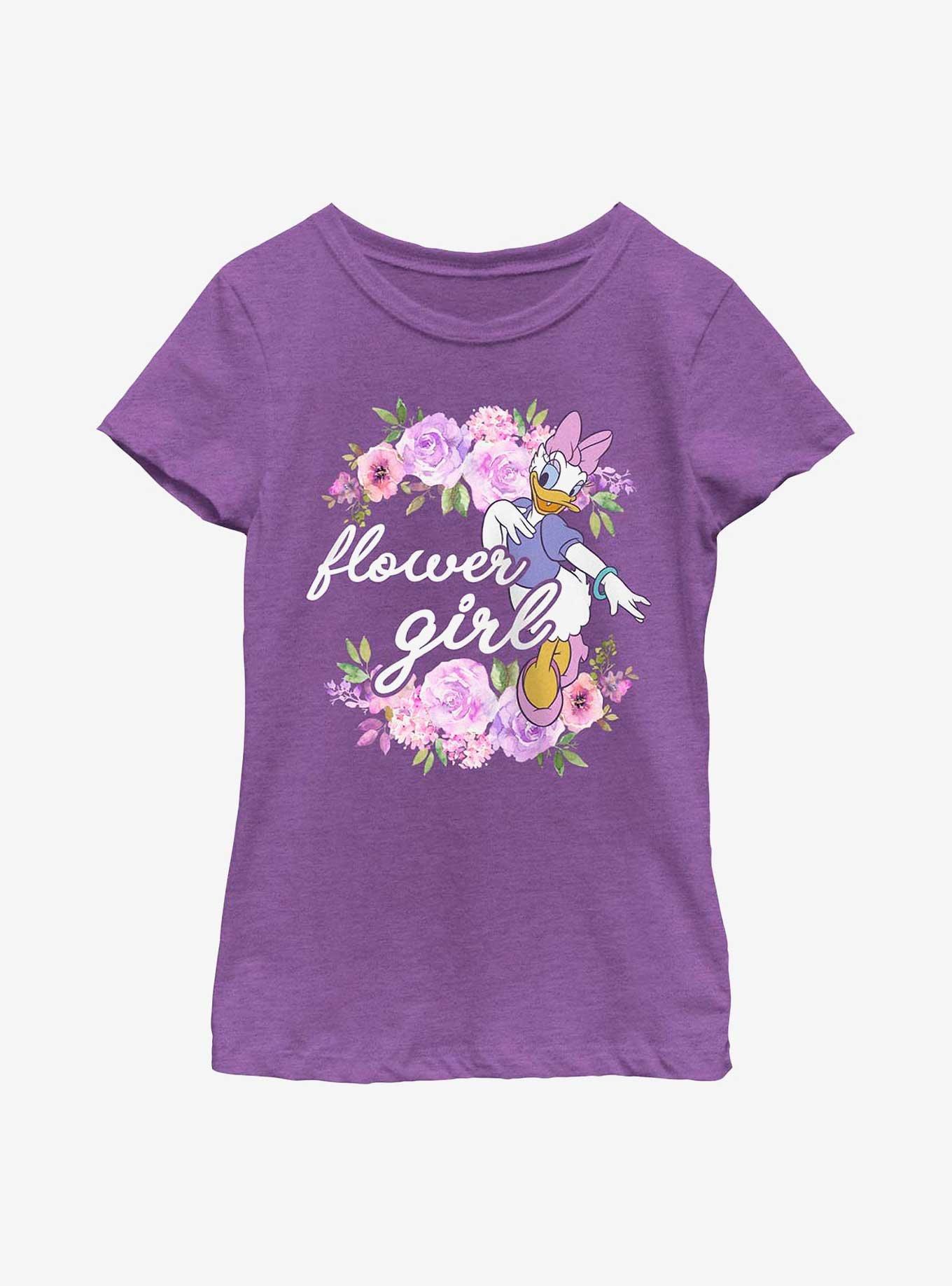 Disney Daisy Duck Flower Girl Youth Girls T-Shirt, , hi-res