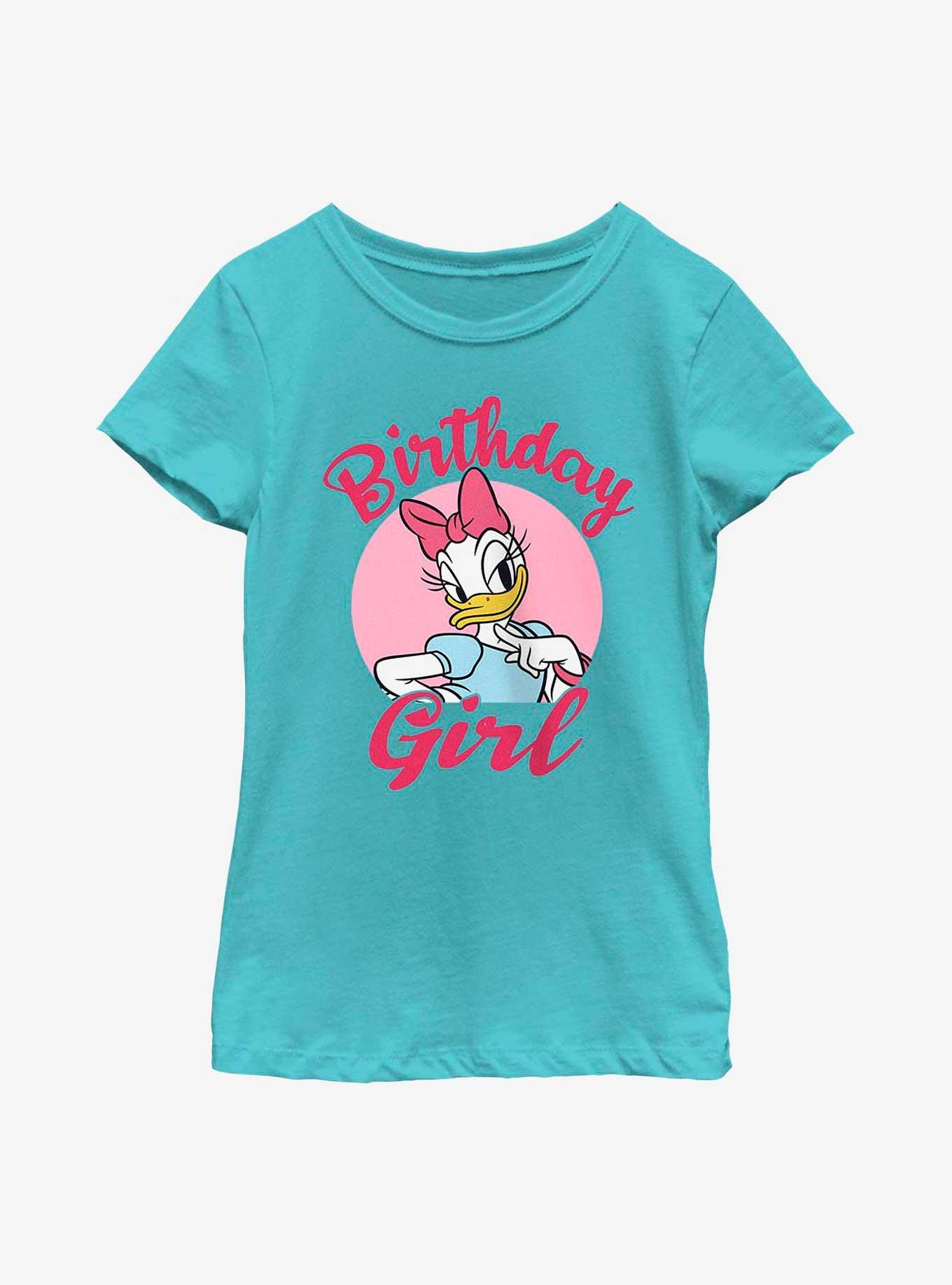 Disney Daisy Duck Birthday Girl Youth Girls T-Shirt, TAHI BLUE, hi-res