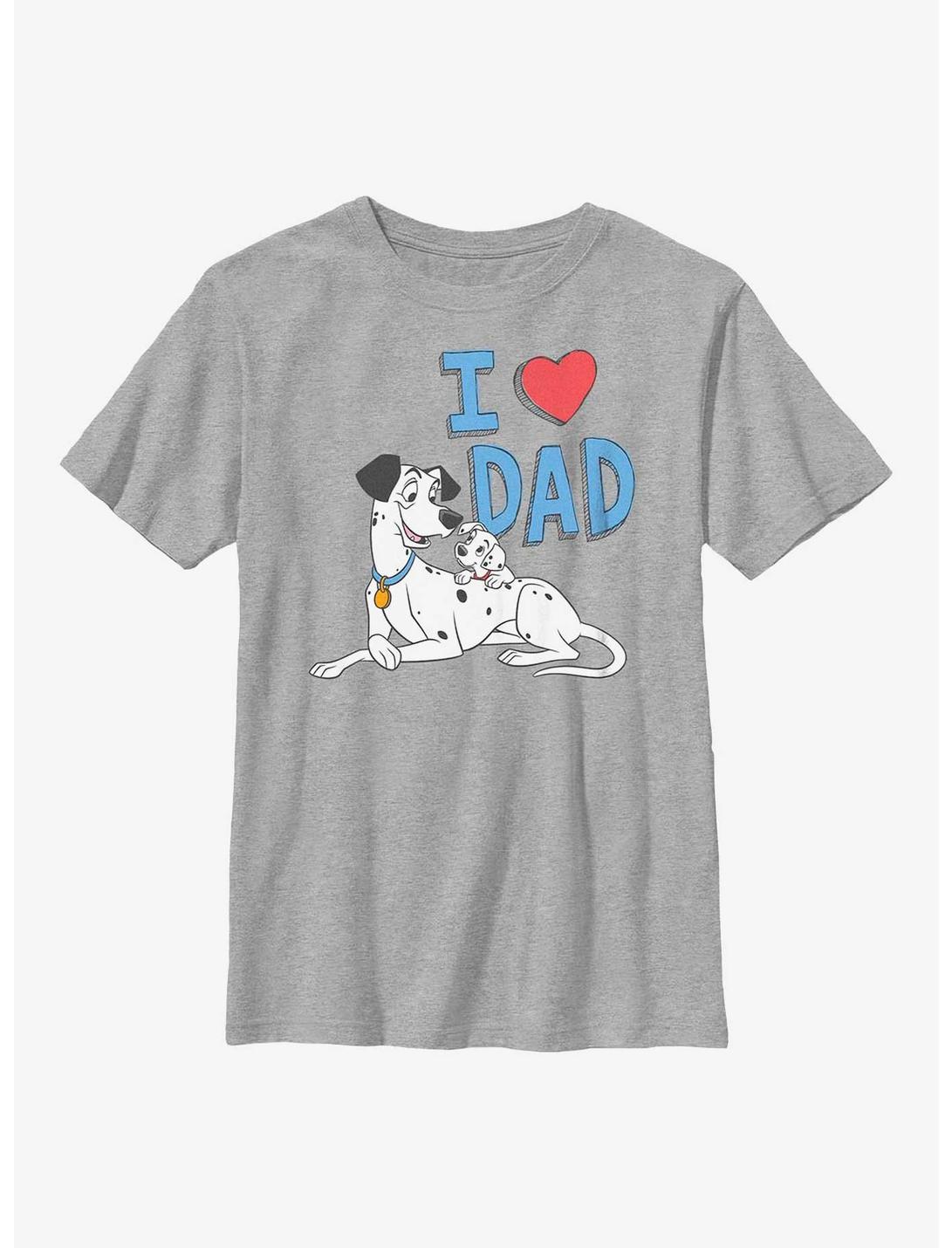 Disney 101 Dalmatians I Heart Dad Youth T-Shirt, ATH HTR, hi-res