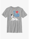 Disney 101 Dalmatians I Heart Dad Youth T-Shirt, ATH HTR, hi-res