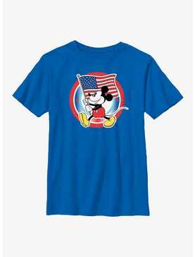 Disney Mickey Mouse American Flag Badge Youth T-Shirt, , hi-res