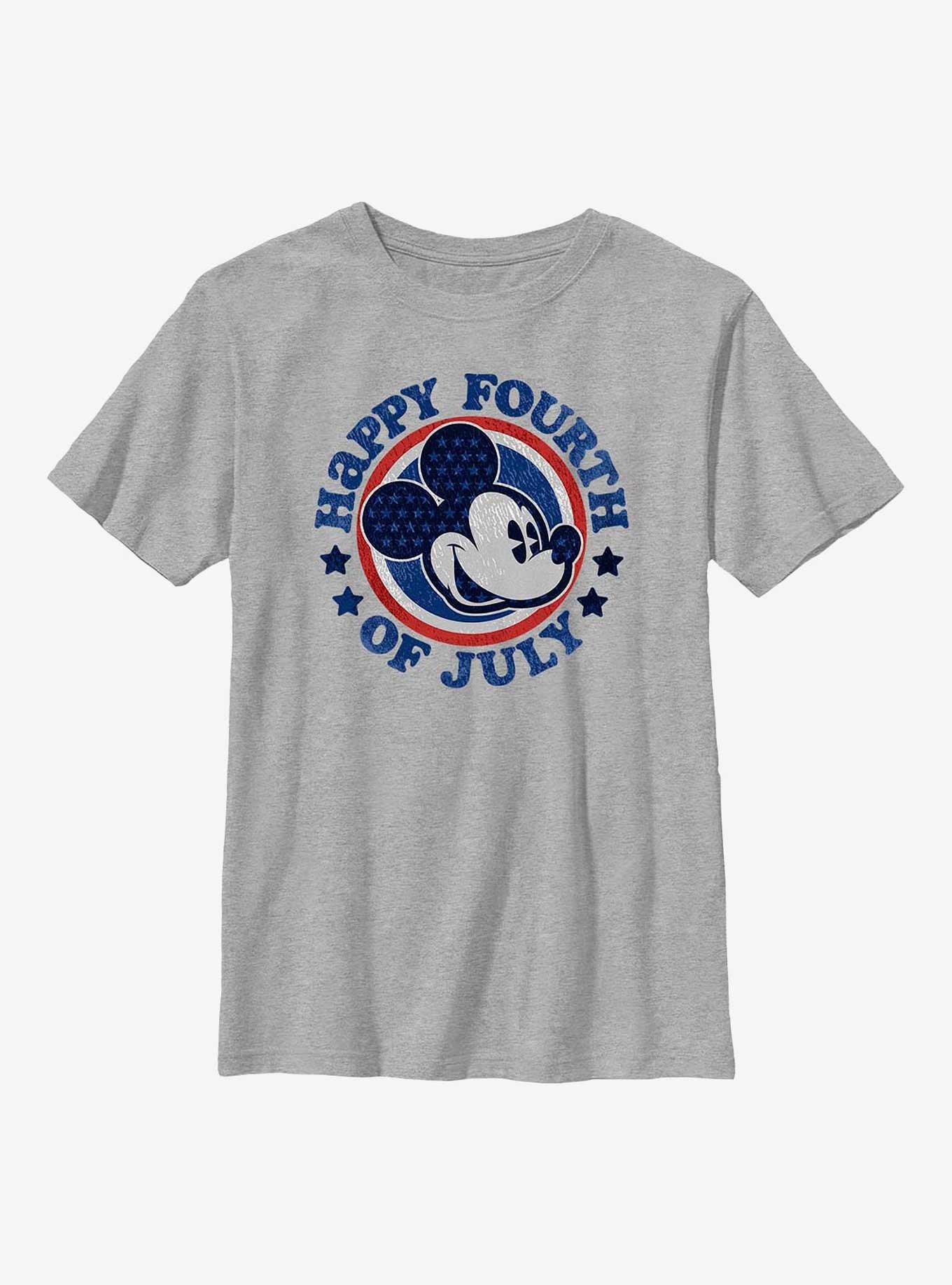 Disney Mickey Mouse Happy Fourth Youth T-Shirt, ATH HTR, hi-res