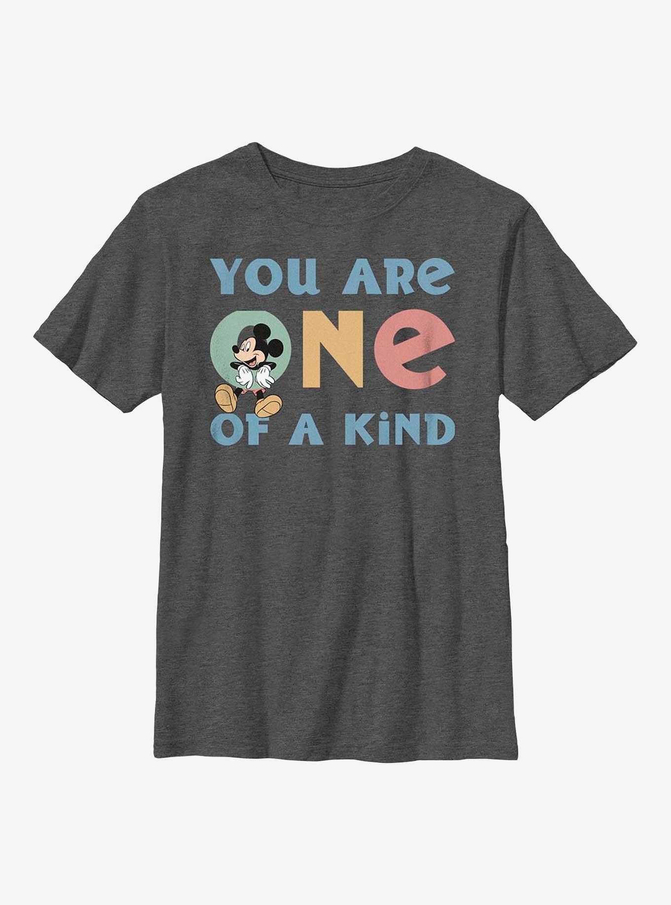 Disney Mickey Mouse You Are Of A Kind Youth T-Shirt, CHAR HTR, hi-res